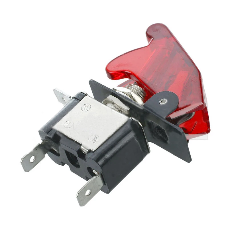 12V 20A вкл/выкл миниатюрный Кулисный тумблер и красная крышка для Профессиональный