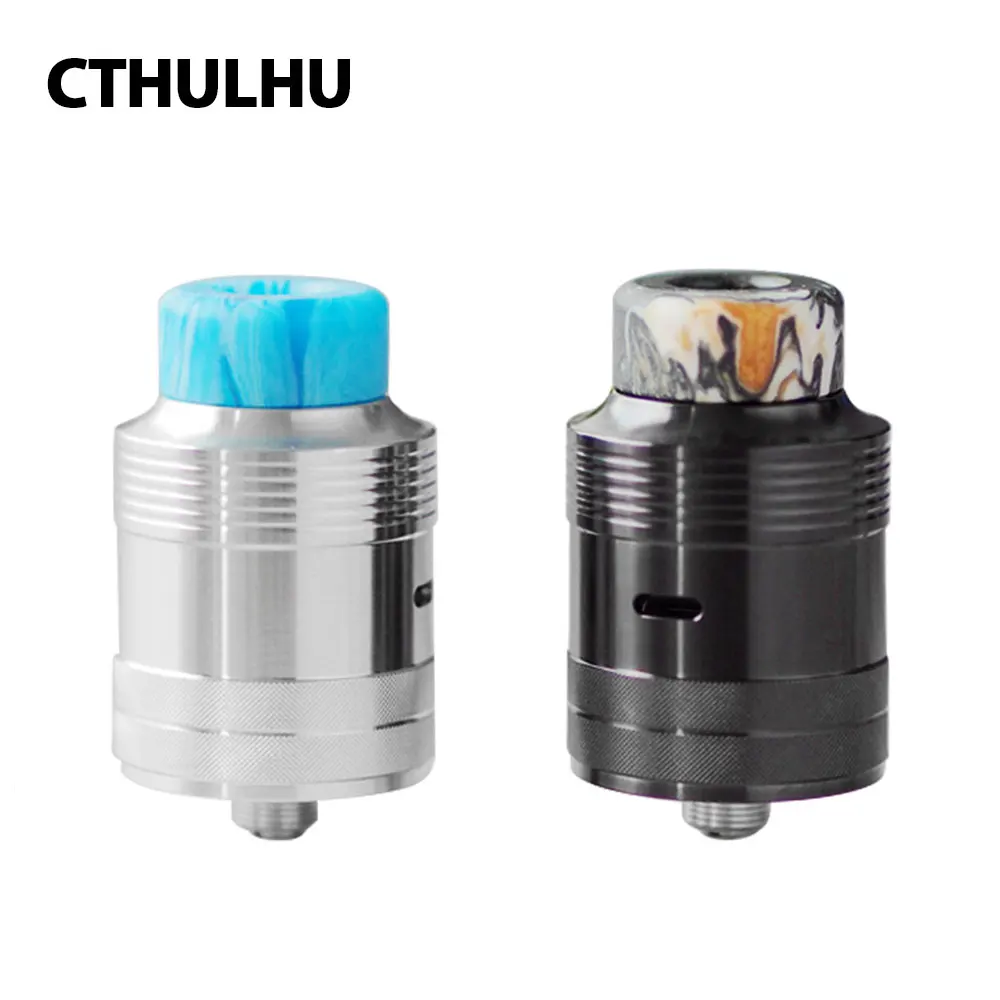 Koop Originele Cthulhu Mjolnir RDA 24mm Diameter Single Coil Tank met Dubbele Kamer   BF Pin Fit Squonker MOD Vape vs Tauren RDA