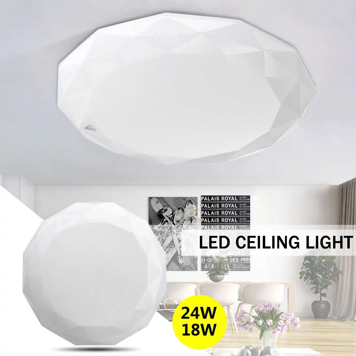 

18W 24W Modern LED Ceiling Lights Flush Mounted Ceiling Lamp for Living Room Bedroom Dining Room Fixtures Lighting