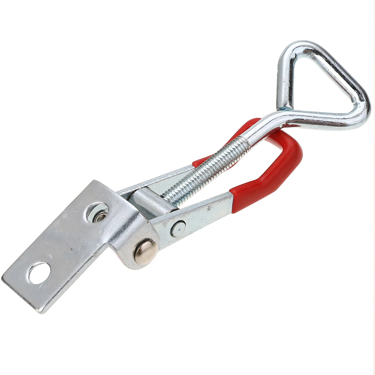 2pcs Toggle Catch Latch Clamp Cabinet Boxes Lever Handle Hasp Adjustable Metal Clasp Length Furniture Hardware Silver+Red