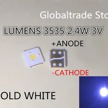 200 люменов светодиодный флип-чип с подсветкой светодиодный 2,4 Вт 3 в 3535 холодный белый лм для SAMSUNG светодиодный ЖК-подсветка ТВ Приложение