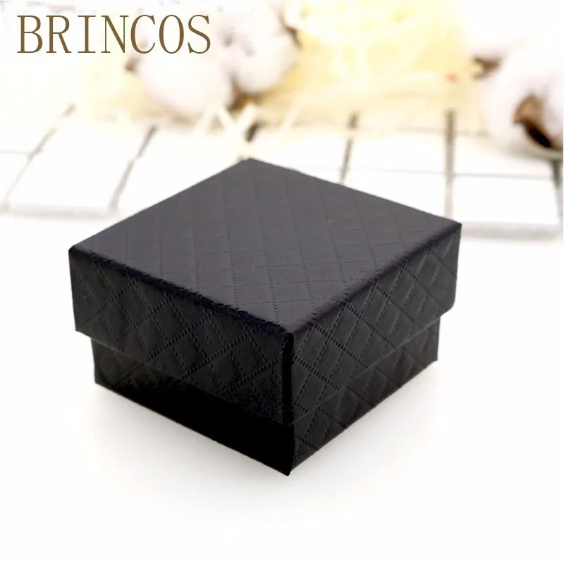 

New 1pc Square jewelry organizer box Engagement Ring For Earrings Necklace Bracelet Display Gift Box Holder Black white navy c