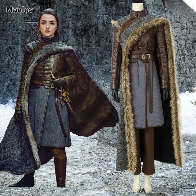 Game Of Thrones 8 Arya Stark Costume Cosplay Adult Halloween Christmas