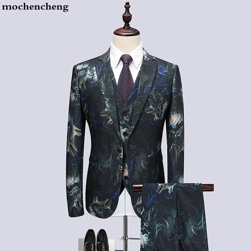

Men Suit Brand New Korean Slim Fit Floral Suits Men Casual Plus Size Business Formal Wear Party/prom Dress Suits Tuxedo 6xl