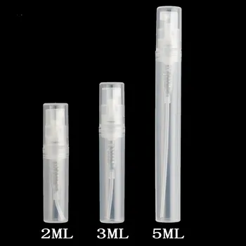 

50pcs 2ml 3ml 5ml mini Plastic spray perfume bottle can be filled carry perfume bottle container perfume spray pump head