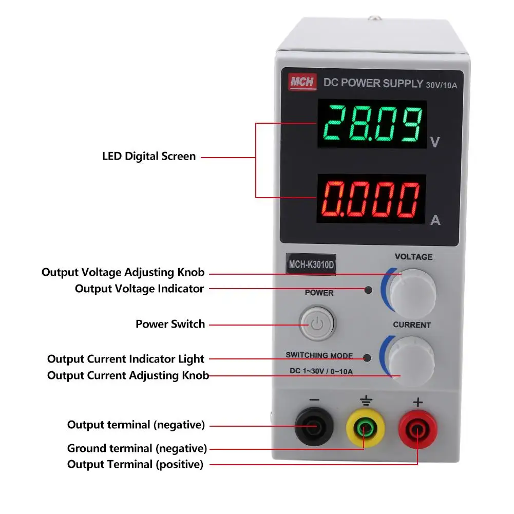 MCH K3010D питания с регулируемым переключением 0 30 в 10 А регулируемый