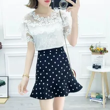 summer 2019 new princess style fashion ladies dress lace shirt fishtail wave point print skirts vestidos outfit women girl summer 2019 new princess style fashion ladies dress lace shirt fishtail wave point print skirts vestidos outfit women girl