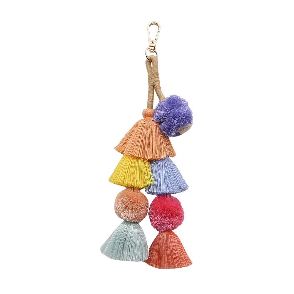 

DIY Tassels Pendant Straw Bag Summer Beach Tassels Key Summer Holidays Woman Bag Accessories Tassels Pompom Obag Handle