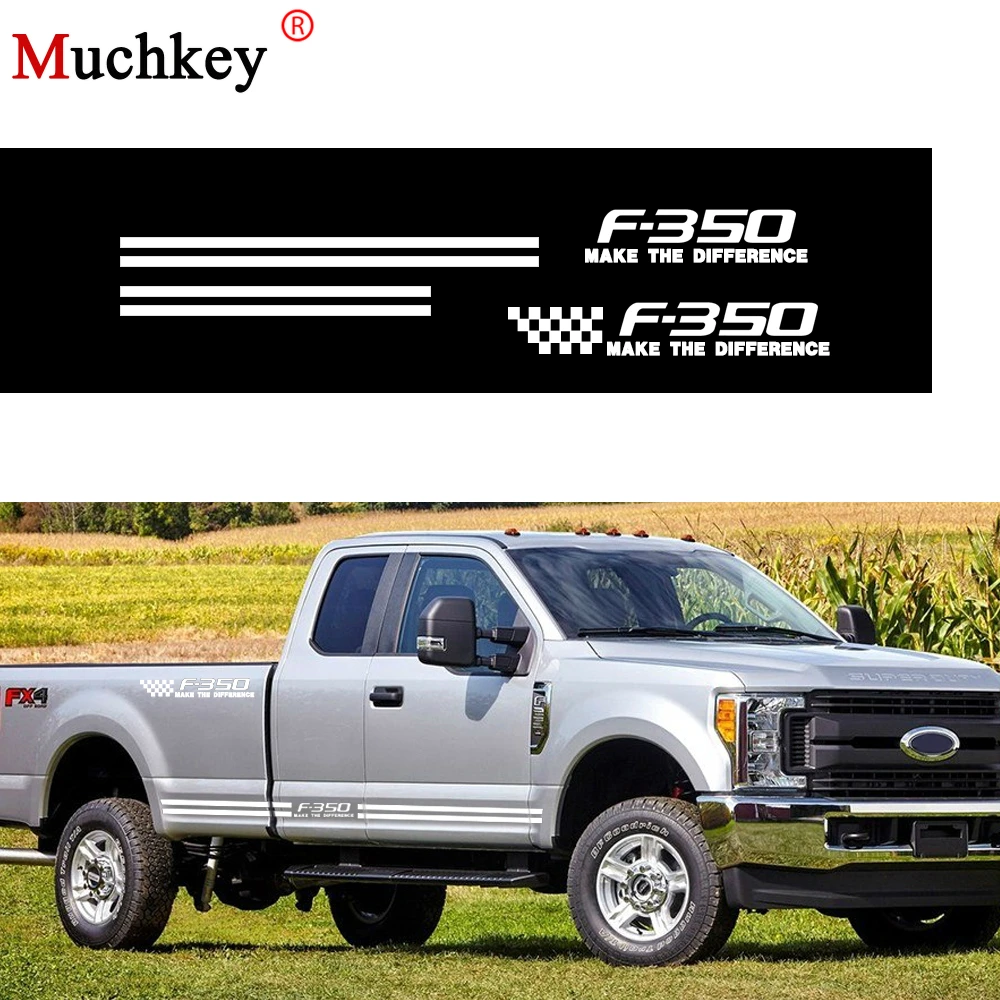 Us 1598 5 Offcar Side Body Decals For Ford F350 Pickup Truck Custom Sticker Car Decals Diy Car Decoration Decal Car Racing Stickers 200cm In Car