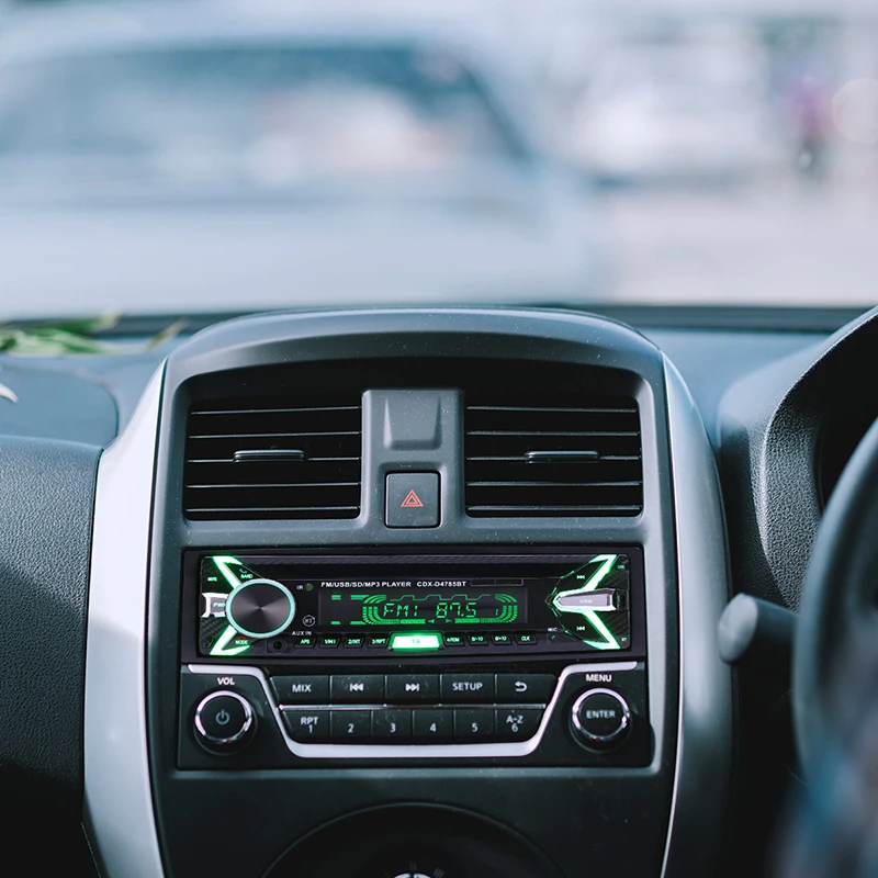 1 Din радио Bluetooth Handsfree Car стерео Aux USB SD карты MP3 плеер Съемная панель авто с дистанционным управлением Управление