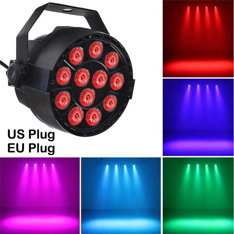 Par Light 12 LED RGB 3в1 18 Вт 1 5*12 Освещение сцены DMX 512 Клубная Дискотека бальный зал КТВ Бар