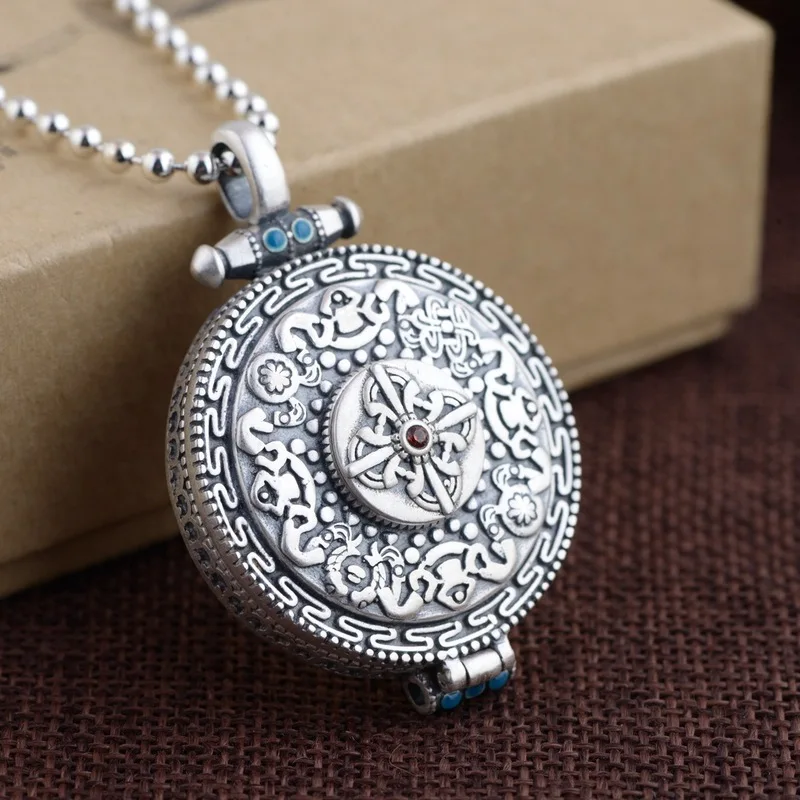

2019 Carnelian Circle Deer Auspicious In Ga Box S990 Fine Wholesale Thai Buddhist Scriptures Style Pendant Men And Women