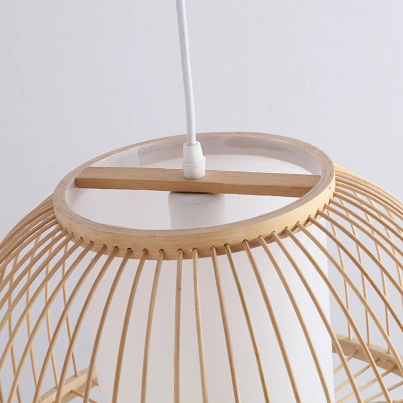 

SETTEMBRE Southeast Asian Japanese Style Bamboo Chandelier LED Wood Chandelier with Three Sizes