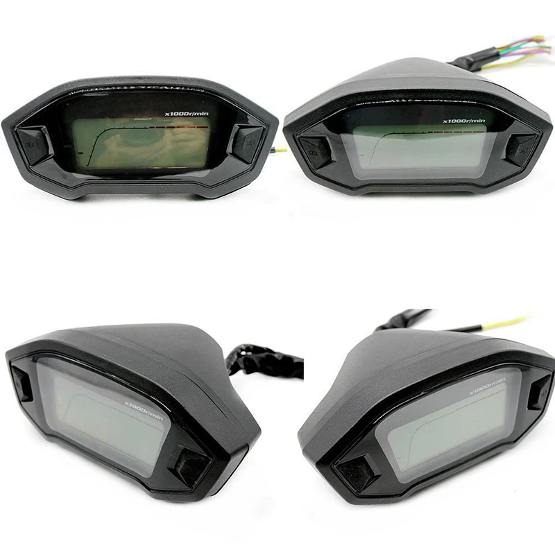 

Universal Adjustable Motorcycle LCD Digital Tachometer Speedometer Odometer Gauge 13000RPM 1/2/3/4 Gear Motor Digital Accessory