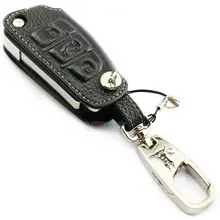 Пояса из натуральной кожи ключи Fob чехол для Audi A6L Q7 A3 Q3 A4 A1 TT R8 A7 S3 3 пуговицы Флип брелок Авто интимные аксессуары