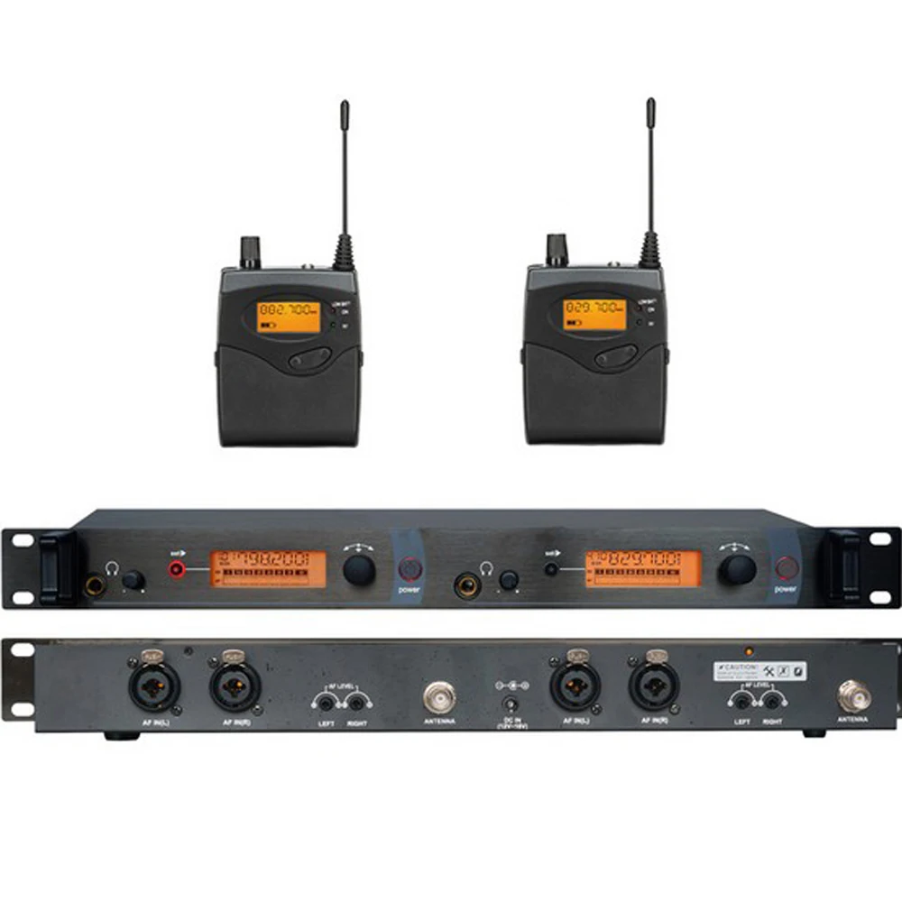 

LEORY sr2050 Twin Transmitter Professional In Ear Monitor system Wireless System stage bodypack monitor for Stage Perform