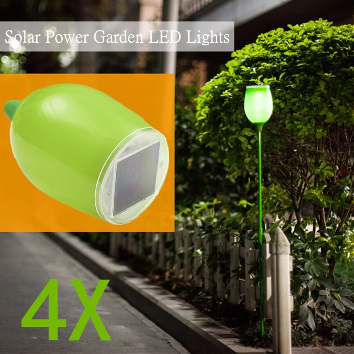 4PCS Solar Power Garden LED Buried In Ground Lights Garden Path Lawn Fence Lighting Lamp Households decor LED Light