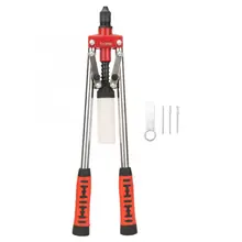 Клепальщик 17 дюймов сплав с двойной ручкой рычаг Заклепки плоскогубцы ручной Потяните клепки плоскогубцы заклепки пистолет