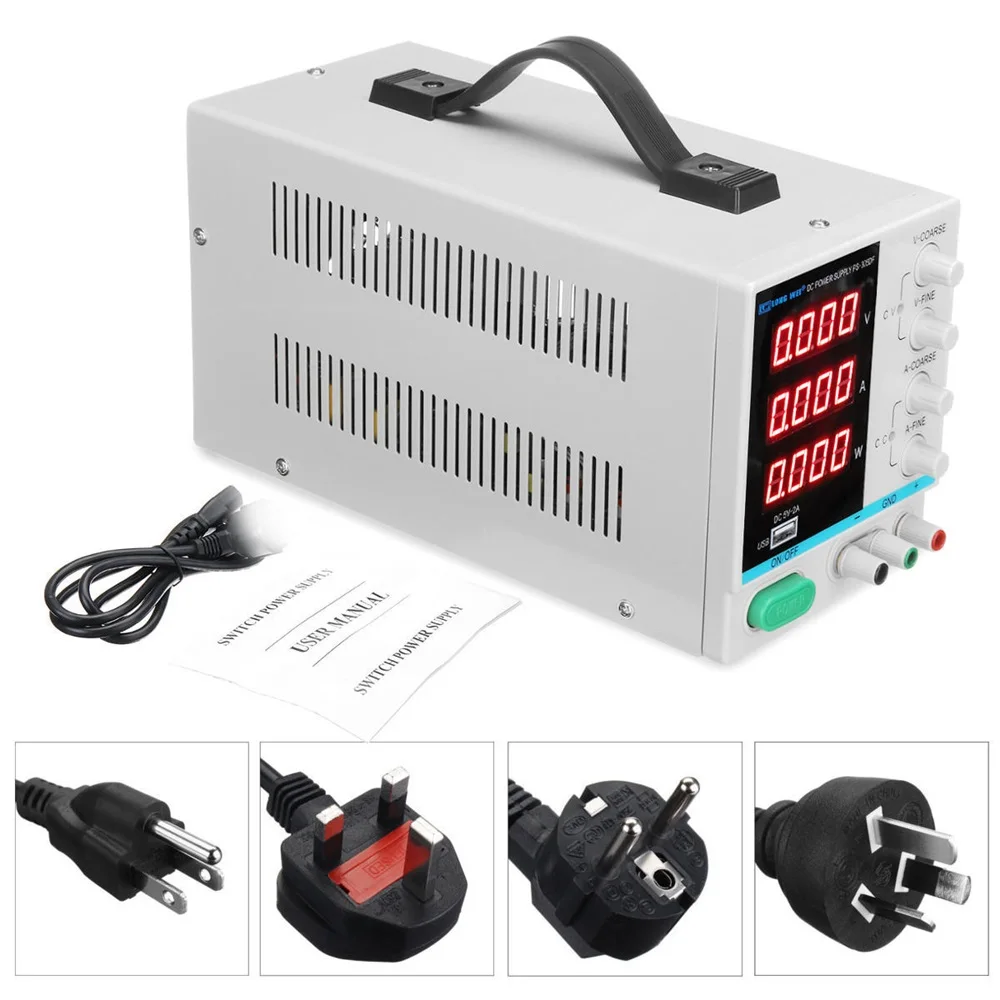 

110V/220V 30V 5A Adjustable Digital DC Power Supply Laboratory Switching Power Supply EU/AU/US/UK Plug