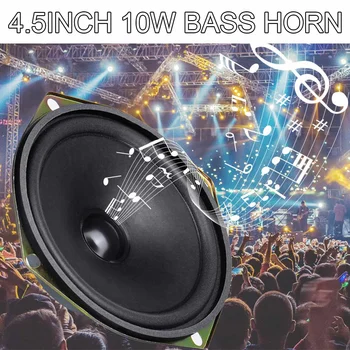

2PCS 10W 4.5 Inch Subwoofer Speaker Unit Box DIY Bass Horn Speaker Accessories Loudspeaker Stereo Strong Bass Horn For Woofer