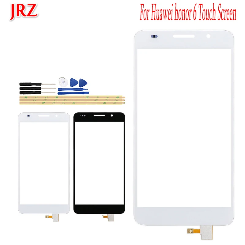 

JRZ For Huawei honor 6 Touch Screen Front Glass Panel Touch Panel Sensor Digitizer Replacement Touchscreen Touchpad With Tools
