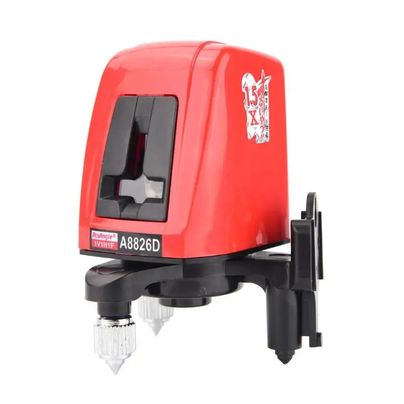 

A8826D Portable Laser Level Instrument 2 Lines Red Light Laser Leveler Vertical Horizontal Cross Laser Measuring Instrument
