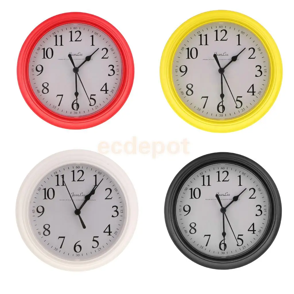 9 inch Silent Universal Round Wall Clock AA Battery Operated Colorful