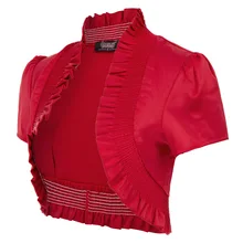 Женская укороченная куртка с рукавами-крылышками и стоячим воротником, плиссированные Сатиновые однотонные топы, шикарный Укороченный кардиган с вырезом спереди