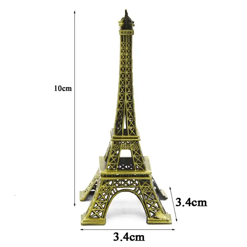 

Behogar Metal Paris Eiffel Tower Decor Sculpture Model Figurine Stand Vintage Home Decoration ArtCraft Birthday Present Gift