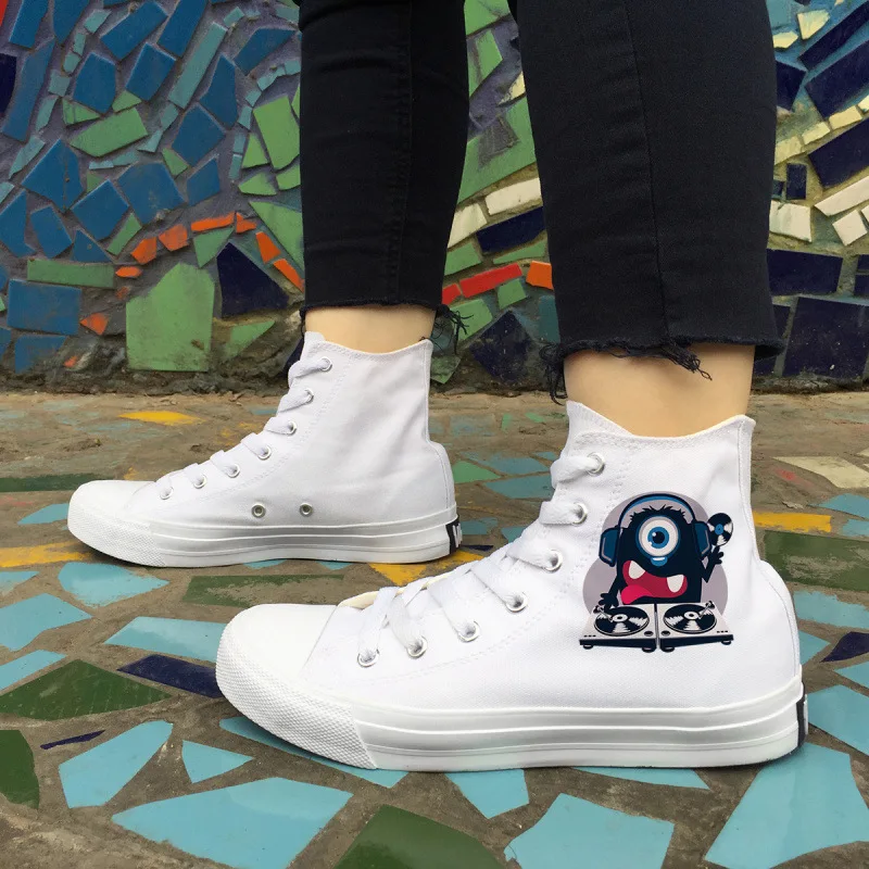 

Tide Time Canvas Singles Will Code DJ Small Monsters Student Ball Shoes Rubber Sole Vulcanization-MLZ