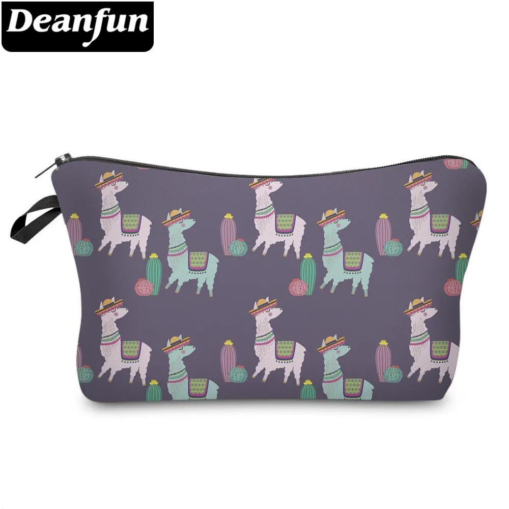 Deanfun Водонепроницаемая шапка Llamas кактус косметички Женская мода Альпака