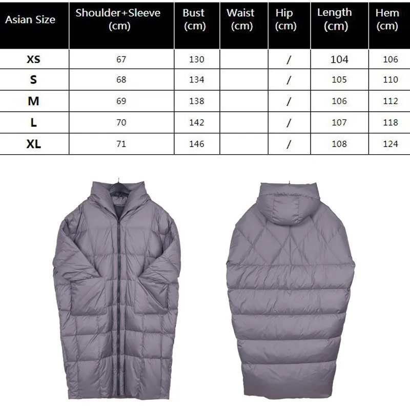 Quality Winter Down Coats Women 2018 New Fashion Oversize Duck Down Jackets Hooded Long Loose Goose Feather Parka Female Okb339