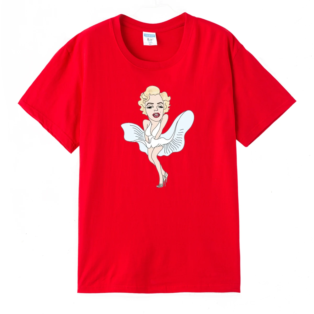 

Cartoon Marilyn Monroe Women's T-shirt Leisure Unisex Tops Summer Slim Tee