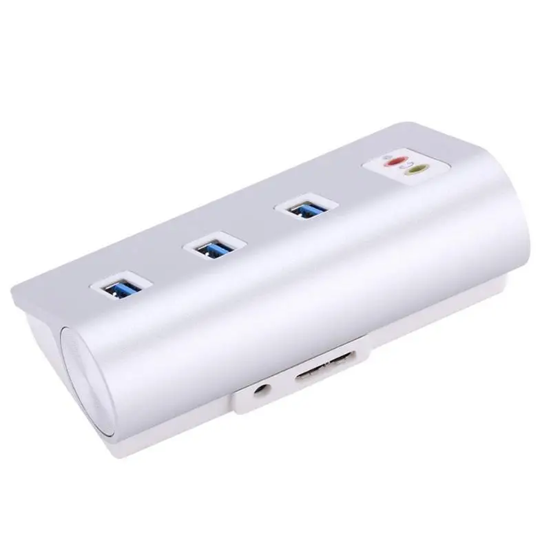 Acasis HS0047 Алюминий USB Высокоскоростной разветвитель USB3.0 концентратор с звуковая