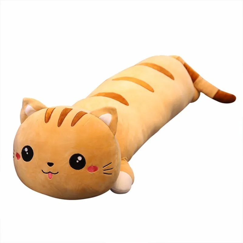 Large 40cm Long Kawaii Neko Cat Plush Cute Bread Loaf Kitten Japanese Anime Gift 