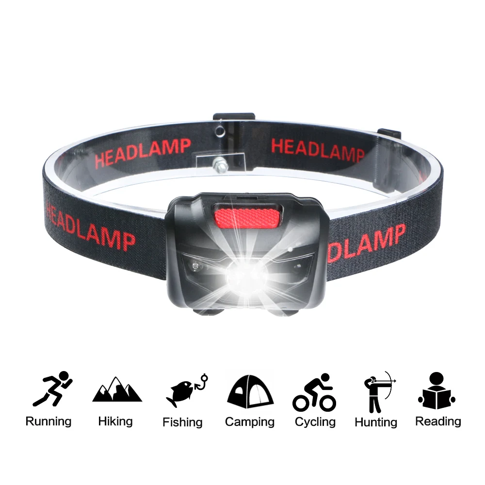 Winzwon USB Rechargeable Head Torch LED Headlamp Headlight Perfect for Running, 