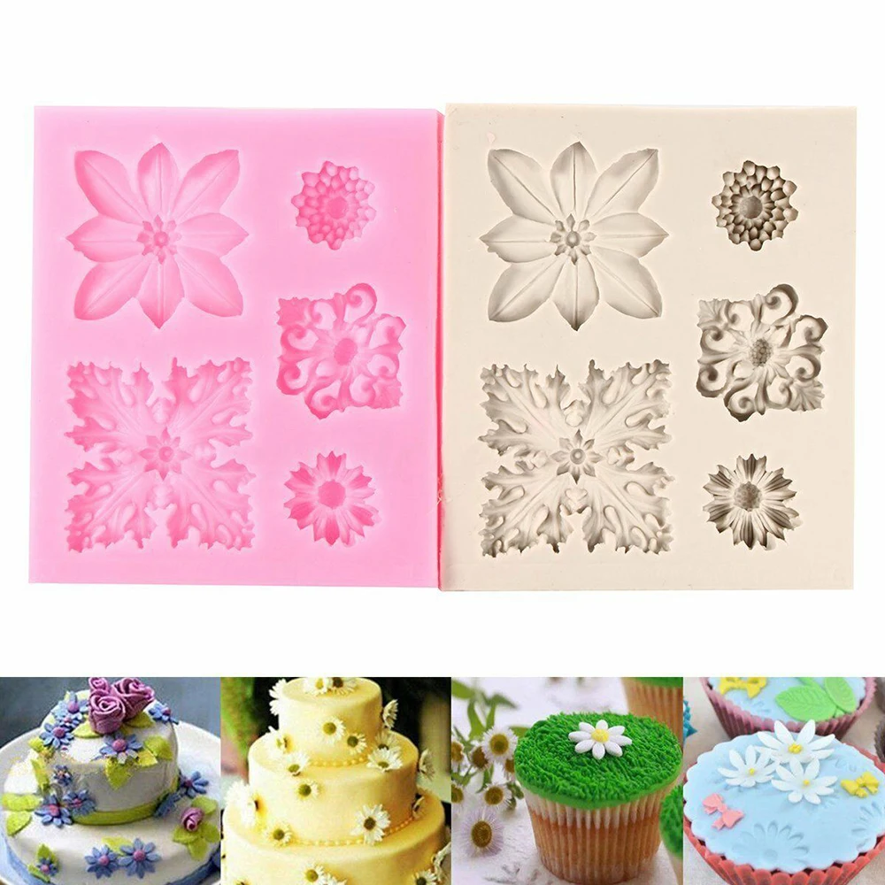 Lace Soft Silicone Mold Mould Sugar Craft Fondant Mat Cake Decoration Baking ^P