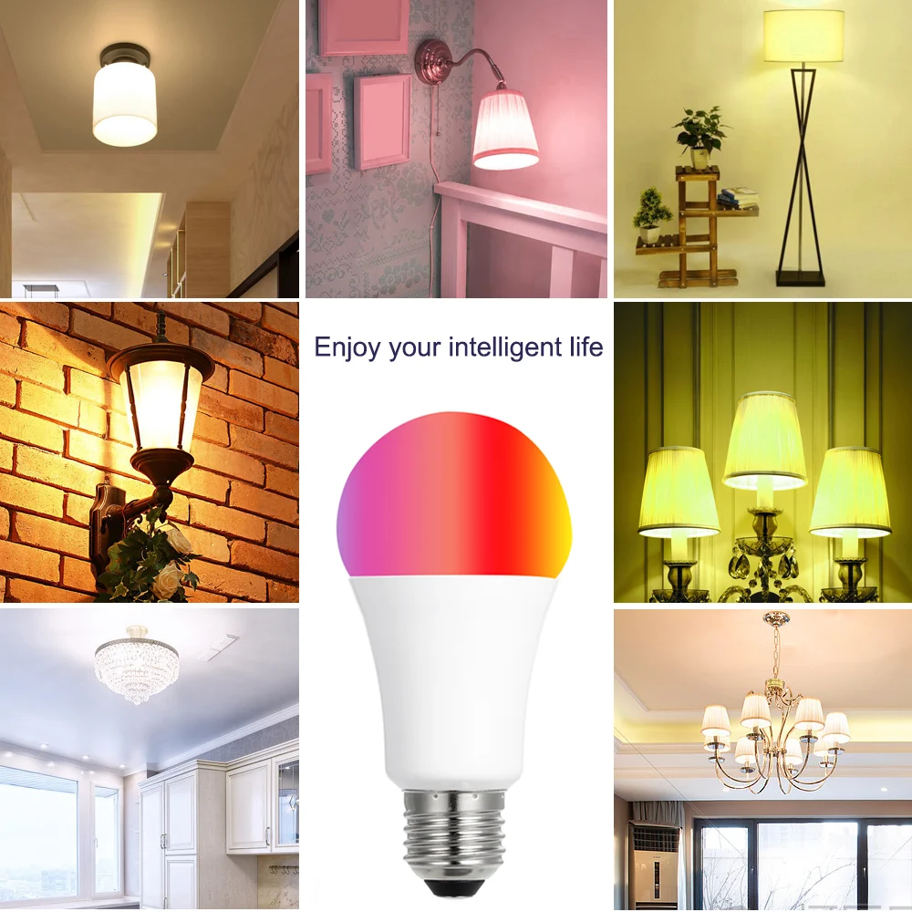 

led bulb E27 8W RGBW Intelligent Bulb(Zigbee Version) Smart Phone App Control Adjustable Color and Brightness for Android/ IOS