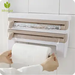 Кухня Организатор Пластик рефрижераторная пленка стеллаж для хранения нож для пленки настенный бумага полотенца Держатель дома