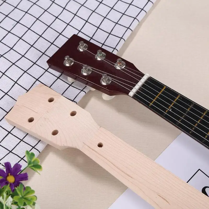

Maple Square Head Cigar Box Guitar Neck Fretboard Fingerboard for Ukulele Guitar Replacement Accessory