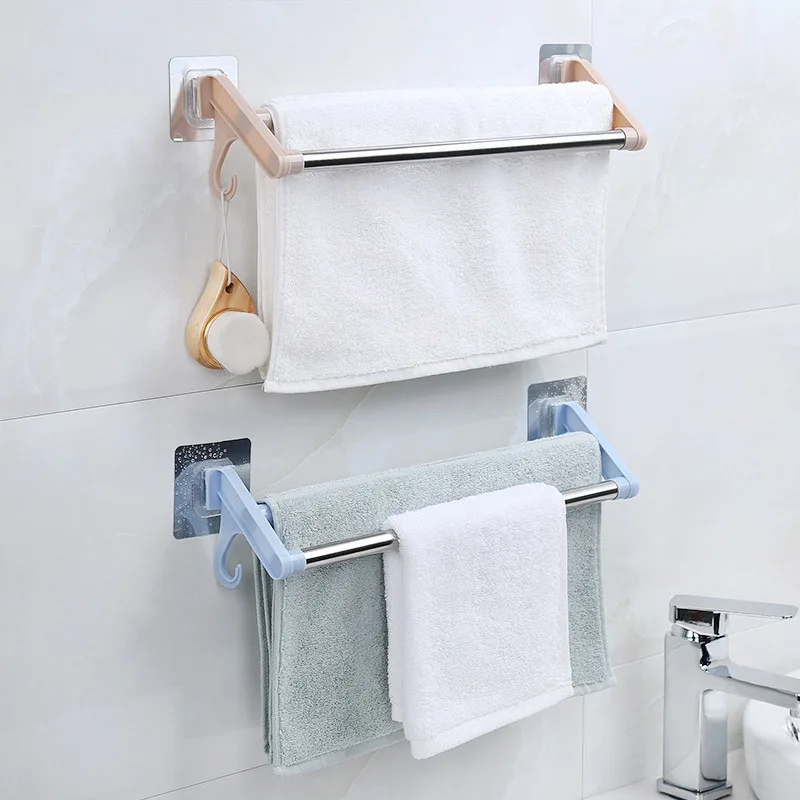 Домашняя бесшовная Вакуумная присоска из нержавеющей стали вешалка для полотенец для ванной вешалка для полотенец
