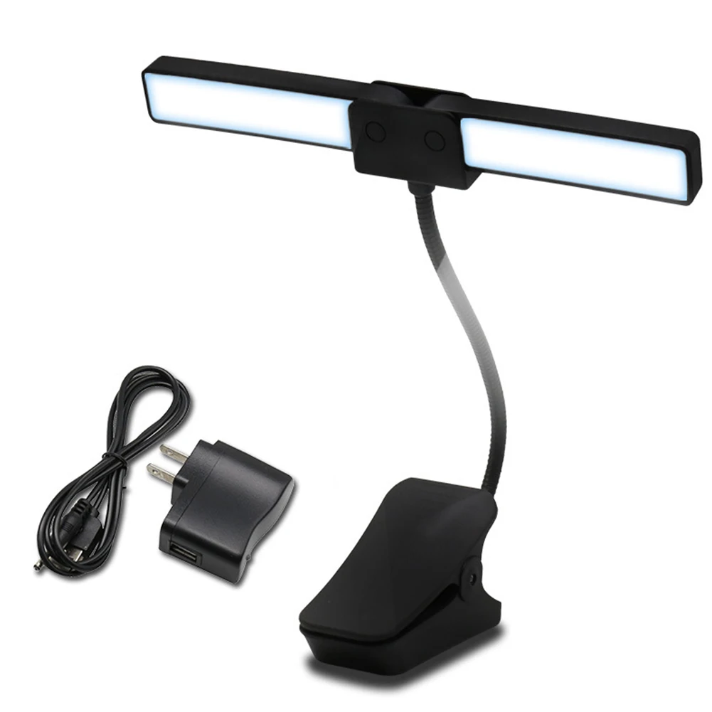 

Music Stand Foldable Arm Home Clip Light Adjustable Brightness Study USB Rechargeable Book Lamp Simple Energy Saving Night