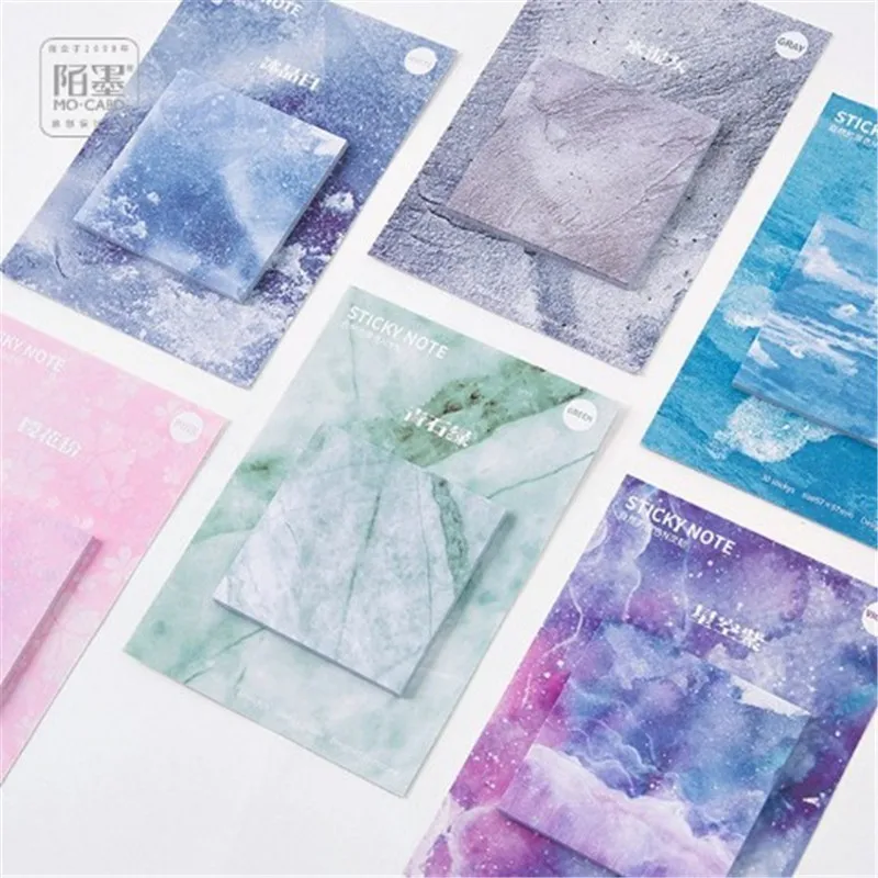 

30 PCS/lot Creative Office Decoration Self-Adhesive Notepad Sticky Notes School Stationery Store Supplies Kawaii Memo Pad 02060