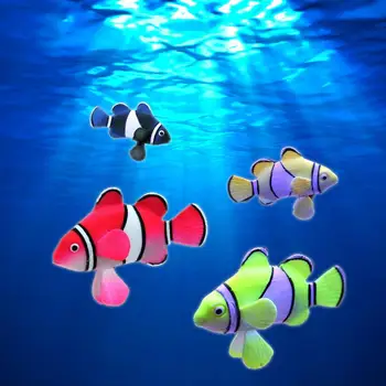 

Colorful Fish Tank Simulation Fish Ornament Plastic Floating Tropical Fake Goldfish Betta Clownfish Aquarium Vivid Landscape 1PC