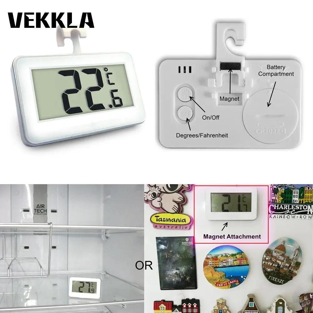 VEKKLA водонепроницаемый беспроводной цифровой термометр с магнитным подвесным