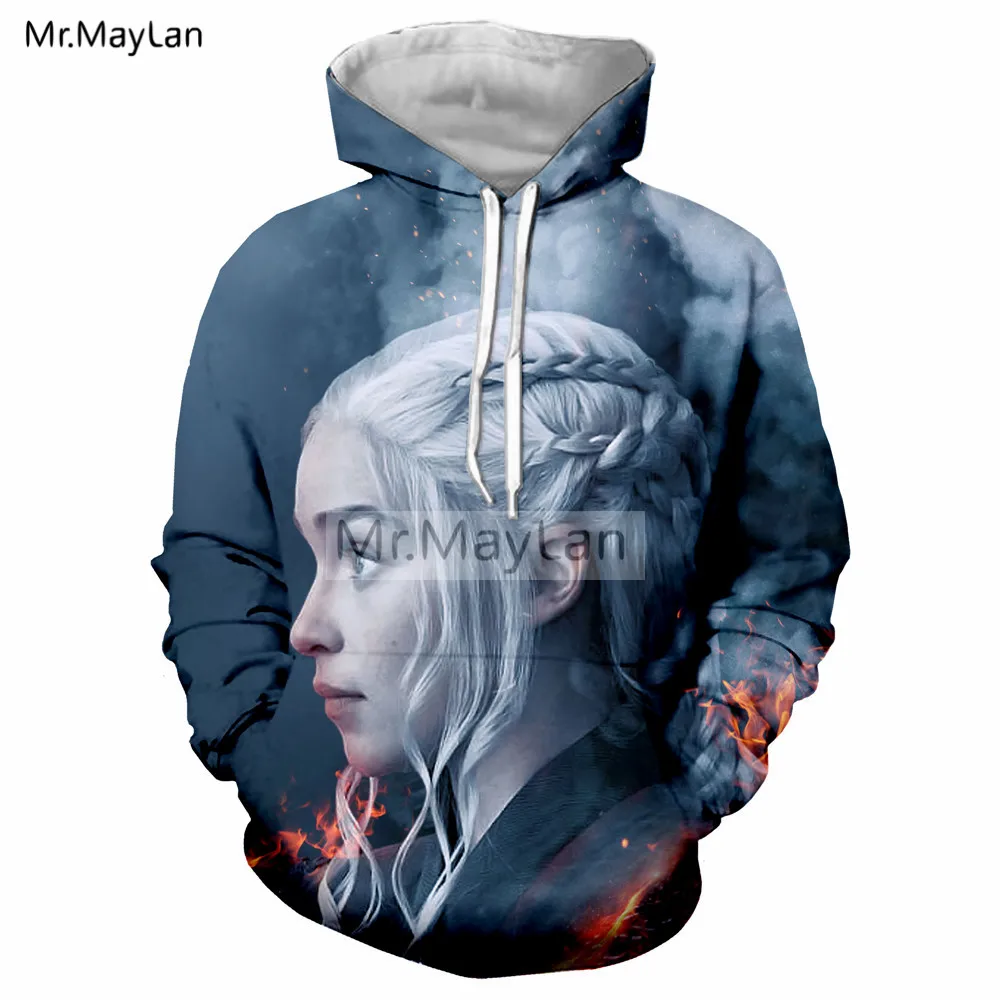 

Game of Thrones Dragon Mom Dany 3D Print Jacket Women/men Vintage Pullover Streetwear Hoodie Girls Hood Sweatshirts Tracksuits