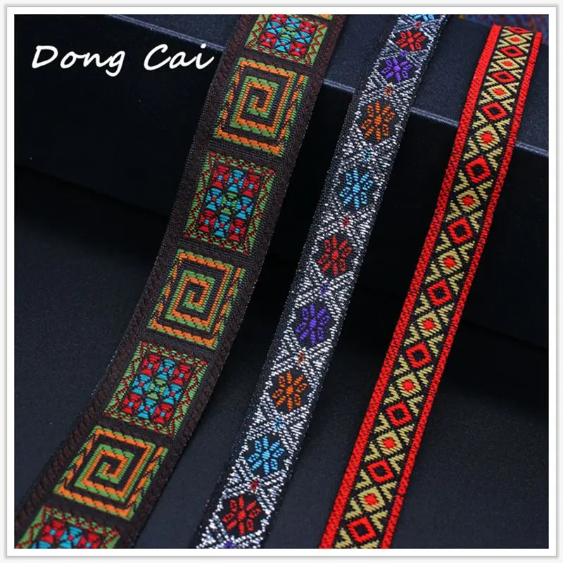 

8-22 meter/lot National embroidery ribbon costume decoration lace accessories DIY necklace waist belt pet collar webbing lace