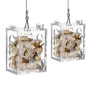 

Parrot Foraging Toy Feeder Innovative Educational Acrylic Wire Rope Bird Chewing Toy for Intelligence Improving