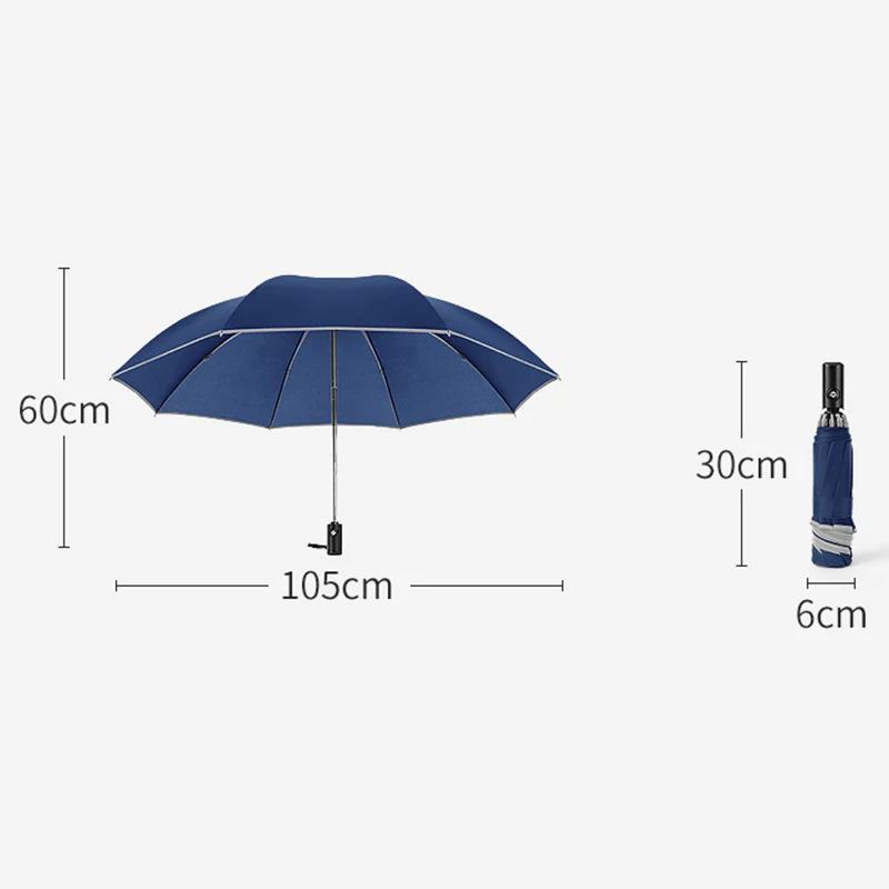 Автоматический складной зонт с окантовкой светоотражающий складной зонт Защита от солнца УФ автоматический зонт