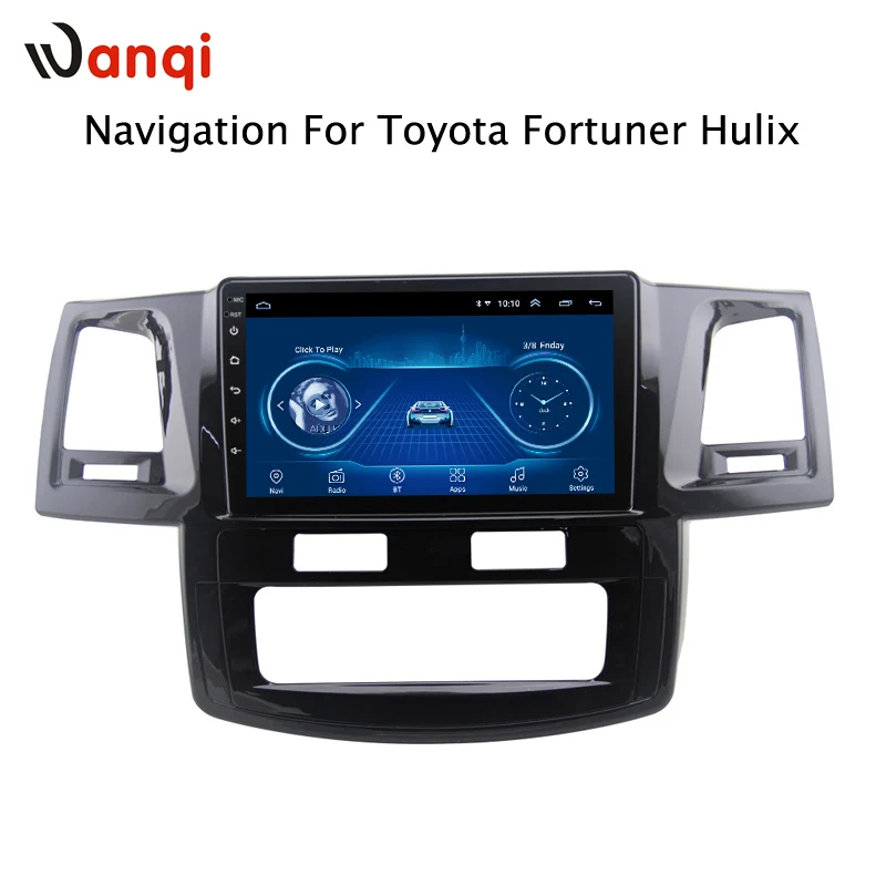 Discount Android 8.1 car gps multimedia video radio player for Toyota 2007-2015 fortuner hulix navigation stereo 1